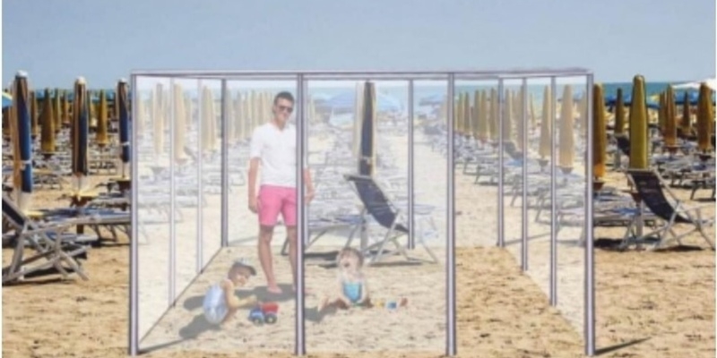 В Европе предлагают установить изоляционные боксы для отдыхающих на пляже