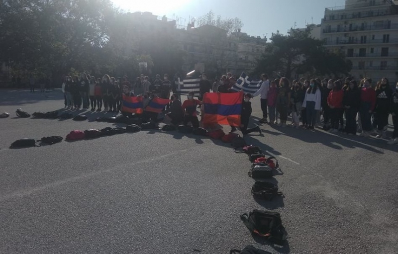 Армянская община Кипра провела акцию протеста против азербайджанской агрессии в Арцахе