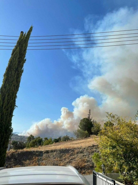 На Кипре бушует сильный пожар