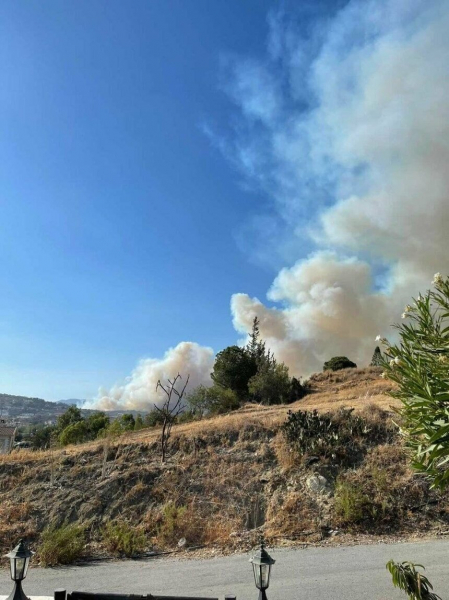 На Кипре бушует сильный пожар