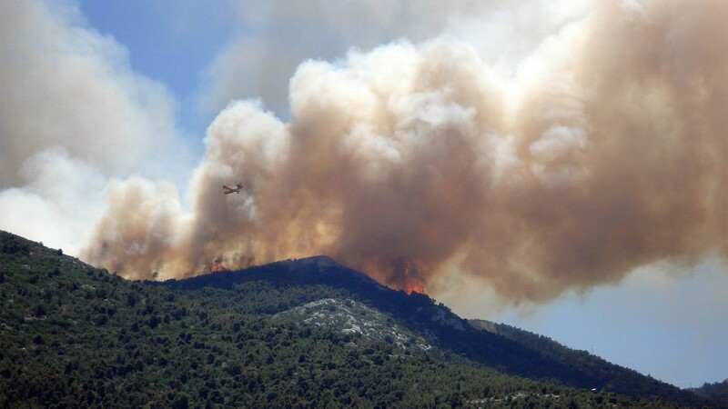 На западе Кипра разгорелся лесной пожар