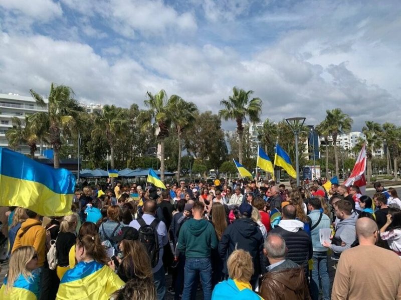 В Лимассоле прошло сразу три митинга против войны в Украине