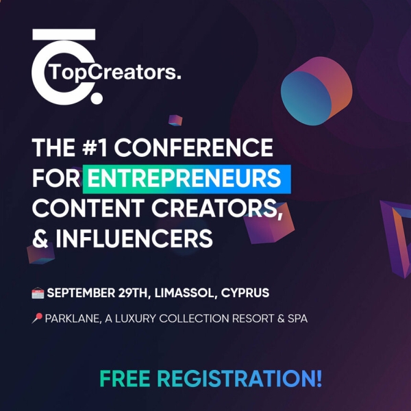 29 сентября в Лимассоле пройдет The Top Creators Business Conference 