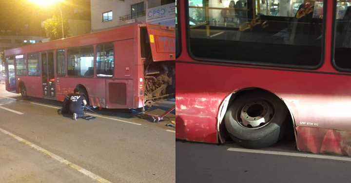 В Лимассоле у автобуса во время движения отвалилось два колеса