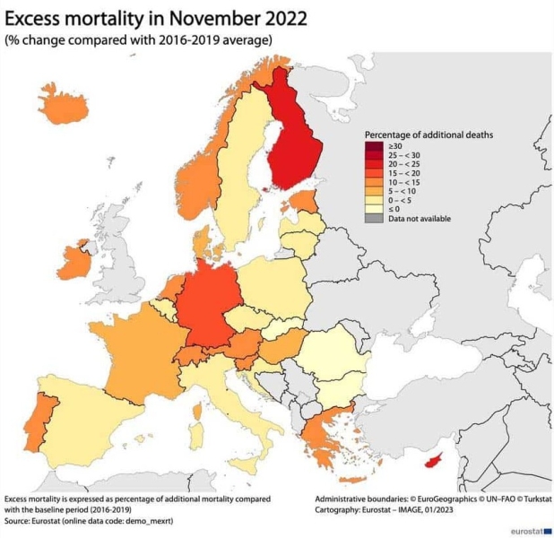 
Избыточная смертность резко выросла в ноябре
