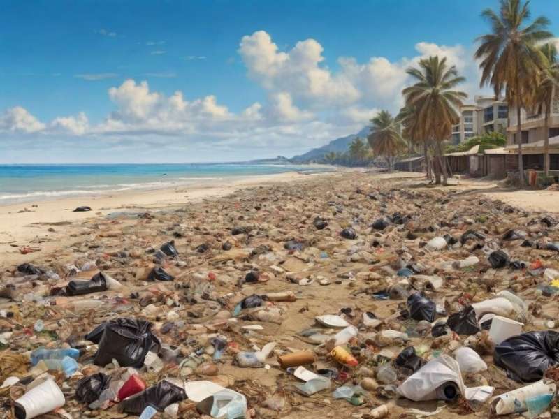 Пляж Перволия в Ларнаке превратился в свалку мусора!